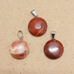 Dije Circular de Jaspe rojo