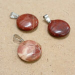 Dije Circular de Jaspe rojo - Imagen 2