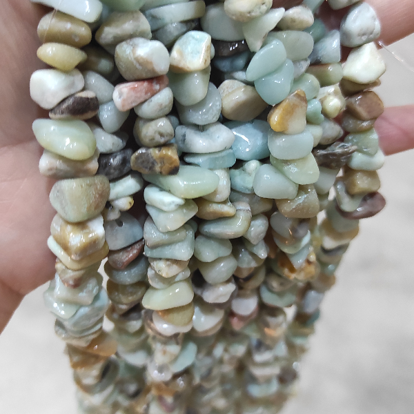 E/8-12M 17/2 Collar escalla 8-12mm de Amazonita Mix - Imagen 1