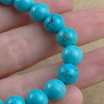 Pulsera 8mm de Turquesa reconstituida