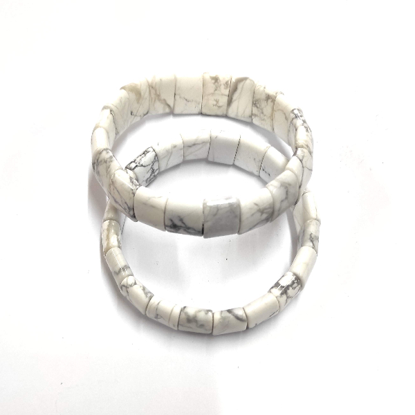 PUB54 Pulsera Bombe de Howlita - Imagen 1