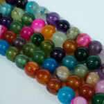 Tira 10mm de Agata teñida listrada Mixtas - Imagen 2