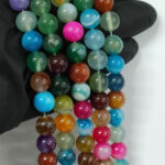 Tira 10mm de Agata teñida listrada Mixtas