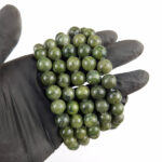 Tira 8mm de Jade verde oscuro