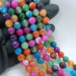 Tira 8mm de Ágatas teñidas Mixtas