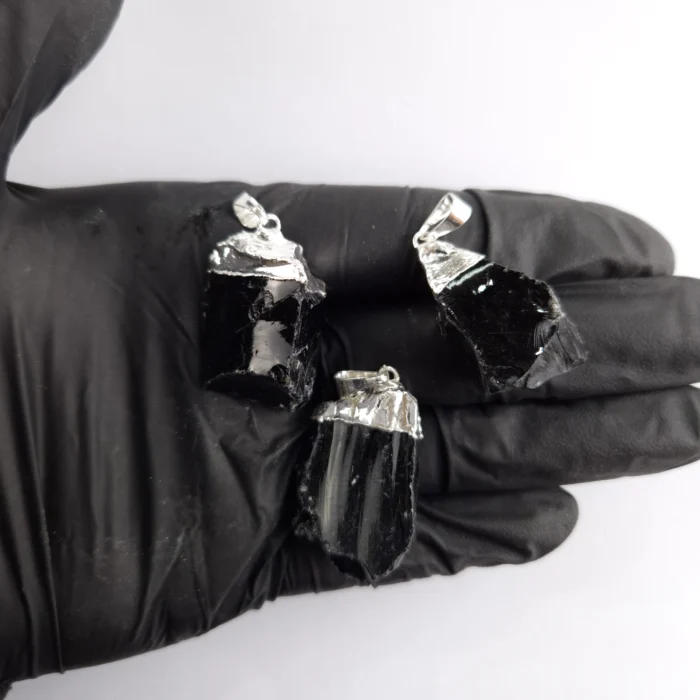 Dije bruto c/e de Obsidiana Negra - Imagen 1