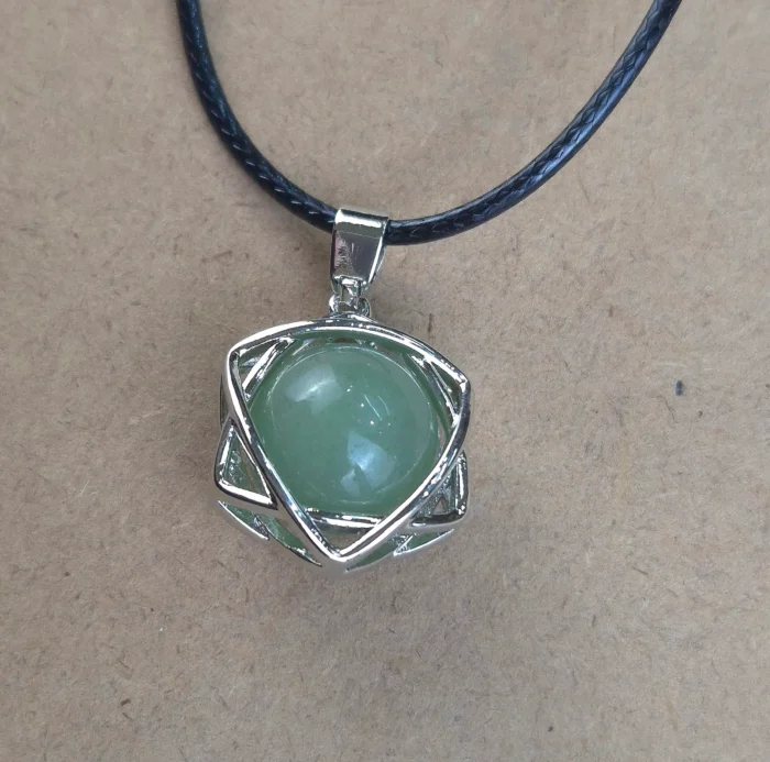 DEDC46-1.webp Dije Estrella david con cordon de Cuarzo verde - Imagen 1