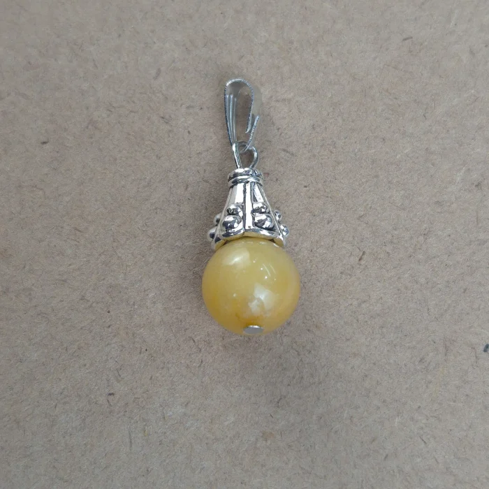Dije Esfera con engarce de metal de Aventurina Amarilla - Imagen 1