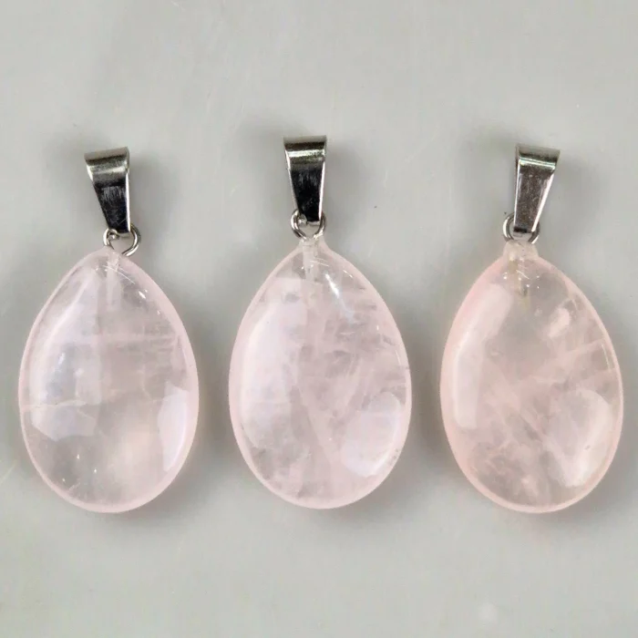 DGT42-1.webp Dije gota de Cuarzo rosa - Imagen 1