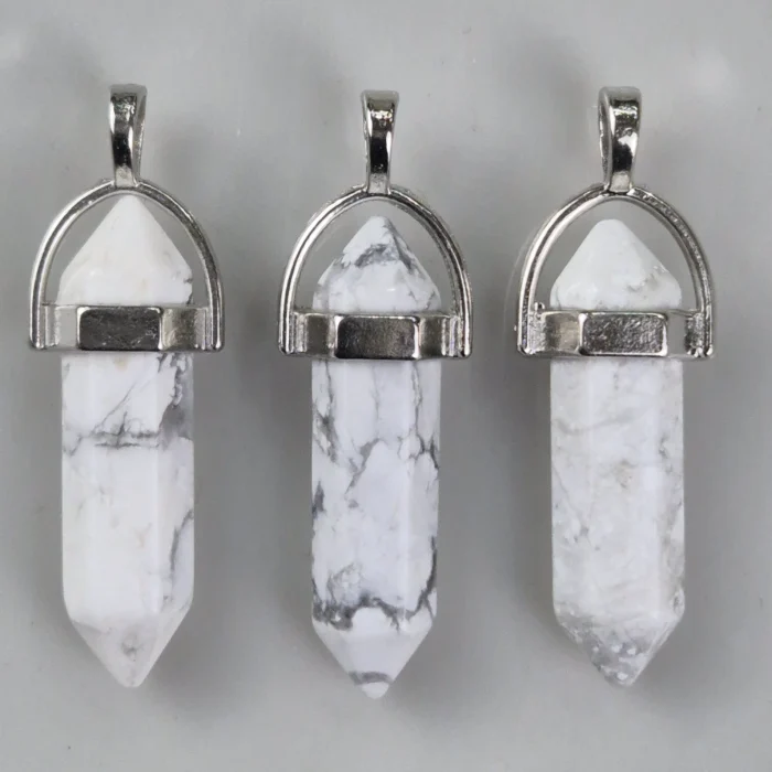 Dije hexagonal de Howlita - Imagen 1