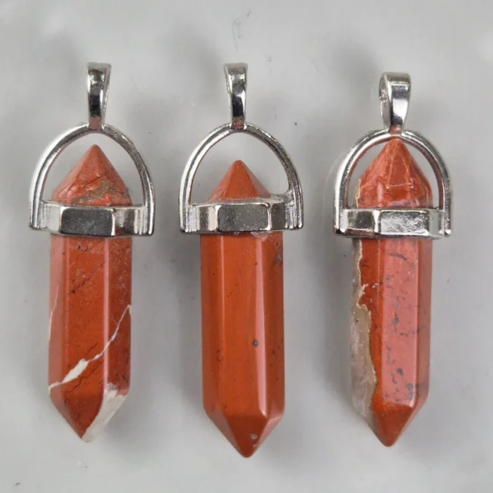 Dije hexagonal de Jaspe rojo - Imagen 1