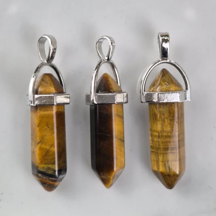 Dije hexagonal de Ojo de tigre - Imagen 1