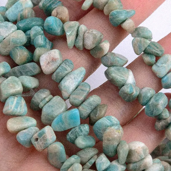E_5-8M 17 Collar escalla 5-8mm de Amazonita - Imagen 1