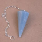 Pendulo facetado de Cuarzo azul