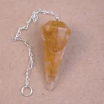 Pendulo facetado de Cuarzo Hematoide