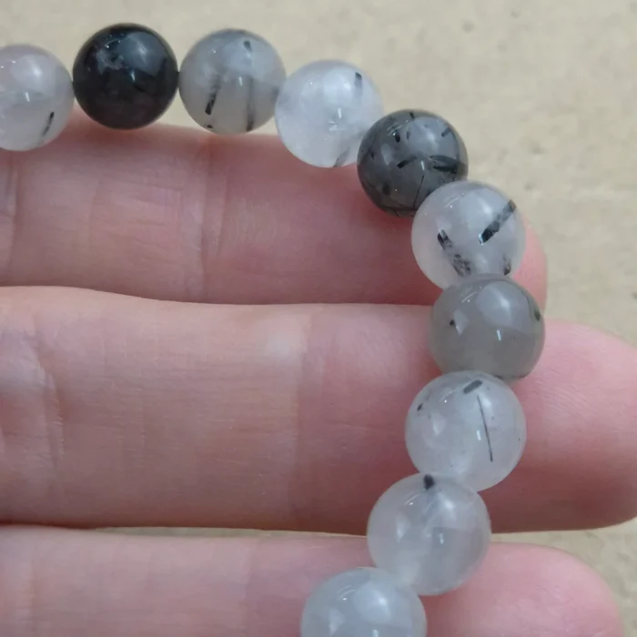 Pulsera 8mm de Cuarzo turmalinado - Imagen 1