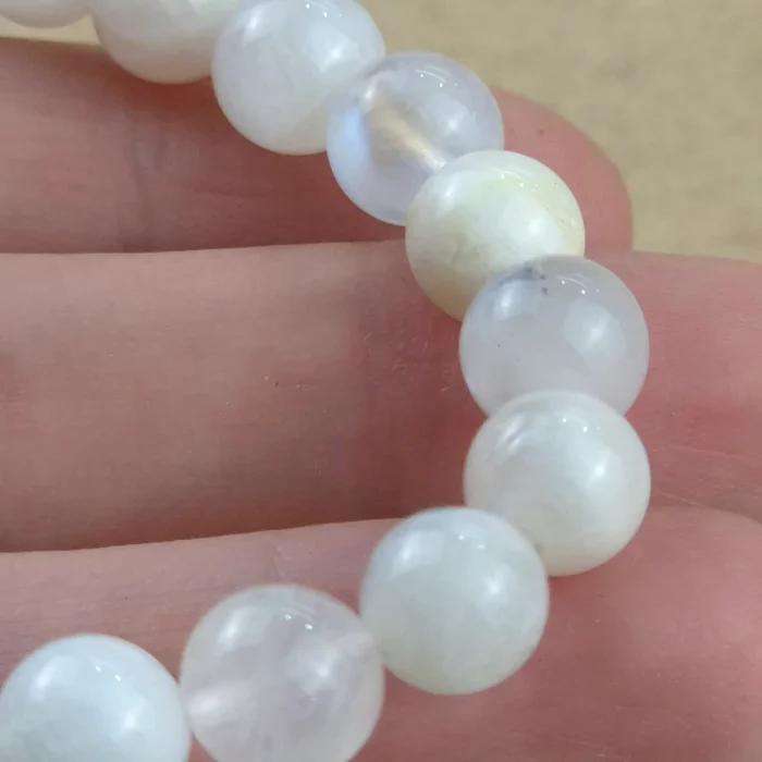 Pulsera 8mm de Piedra de la luna Natural - Imagen 1