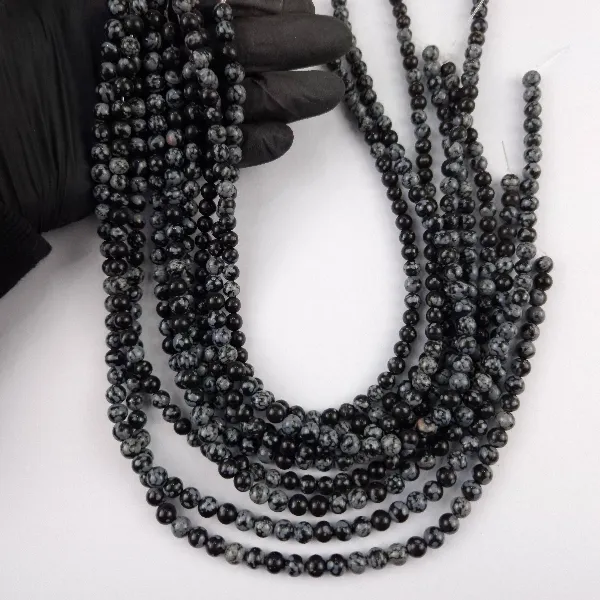 TES6MM 78 Tira 6mm de Obsidiana nevada - Imagen 1