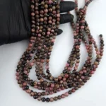 Tira 8mm de Rodonita rosa/negro - Imagen 2