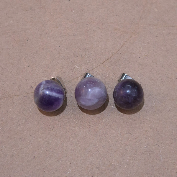 DBO14 Dije esfera 14mm de Amatista - Imagen 1