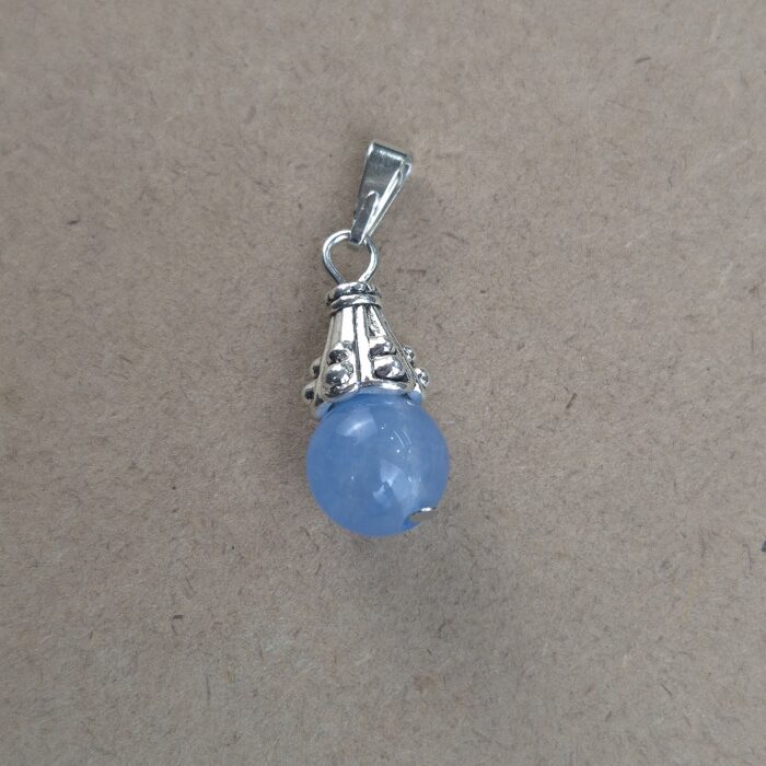 Dije esfera con engarce de metal de Cristal Teñido - Imagen 1