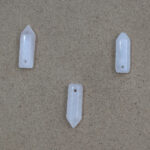 Pico facetado y perforado de Cuarzo rosa