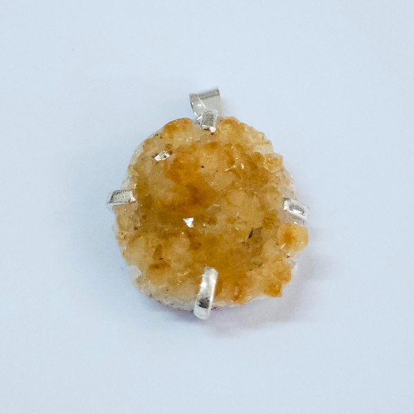 DDRUE33 Dijes Drusa engarzado de Citrino - Imagen 1