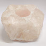 porta velas cuarzo rosa