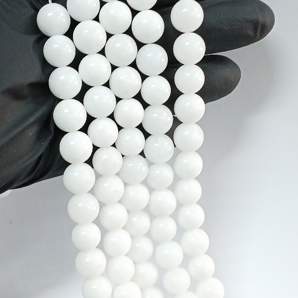 TES10MM 120 (2) Tira 10mm de Jade blanco craquelado - Imagen 1