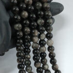 Tira 10mm de Obsidiana Plateada