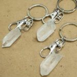 Llavero bruto s/e de Cuarzo Cristal Puntas - Imagen 3