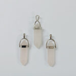 Dije hexagonal de Cuarzo rosa