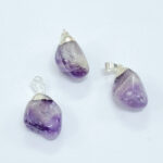 Dije rolado c/e Amatista Chevron - Imagen 2