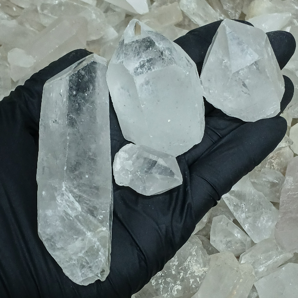 Principal Piedra en bruto de Cuarzo Cristal puntas - Imagen 1