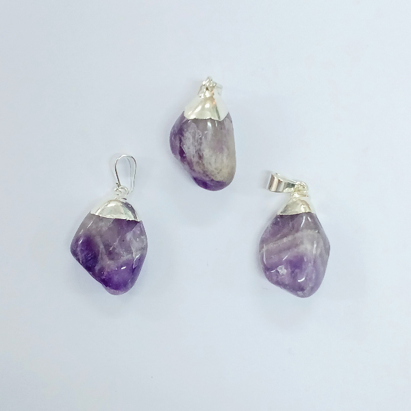 Principal Dije rolado c/e Amatista Chevron - Imagen 1