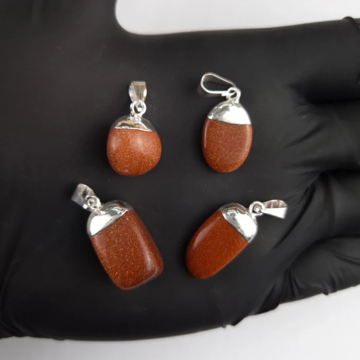 Dije rolado c/e Piedra Sol Sintetica - Imagen 1