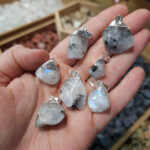 Dije rolado c/e Piedra Luna Natatural 1era Calidad - Imagen 2