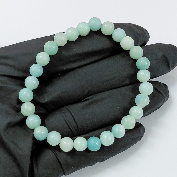 Principal Pulsera 6mm de Amazonita Blue - Imagen 1