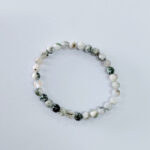 Pulsera 6mm de Agata Musgo - Imagen 2