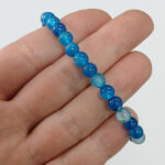 Pulsera 6mm de Ágata azul - Imagen 2