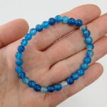 Pulsera 6mm de Ágata azul