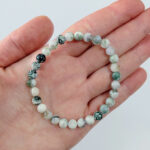 Pulsera 6mm de Agata Musgo