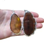 Dije chapa de ágata c/e de Ágata marrón