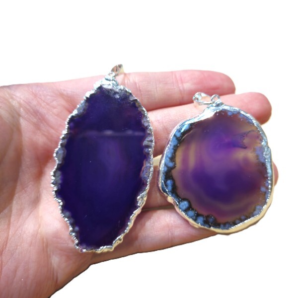 DCHACE 11 Dije chapa de ágata c/e de Ágata violeta - Imagen 1