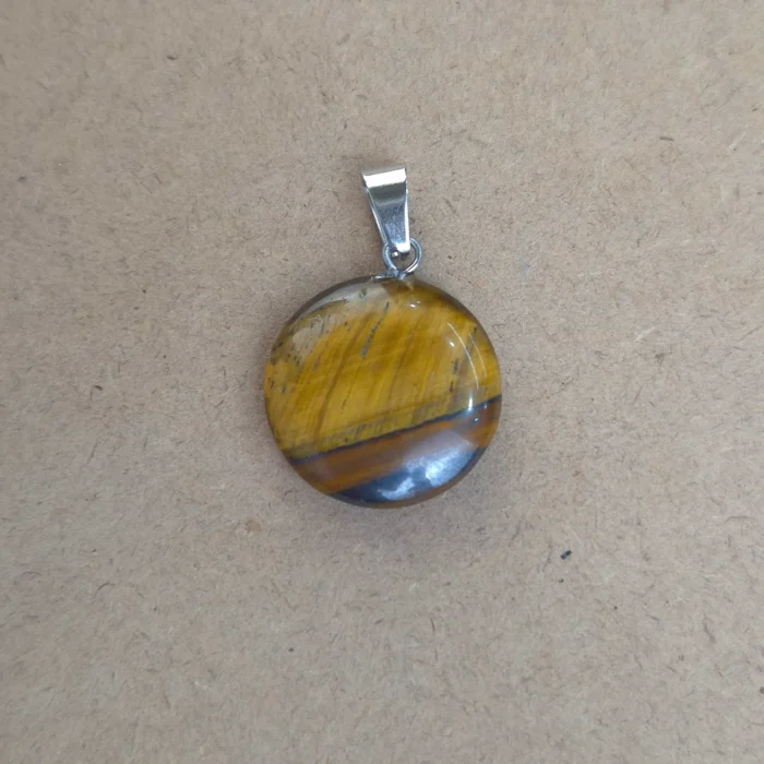 Dije Circular de Ojo de tigre - Imagen 1