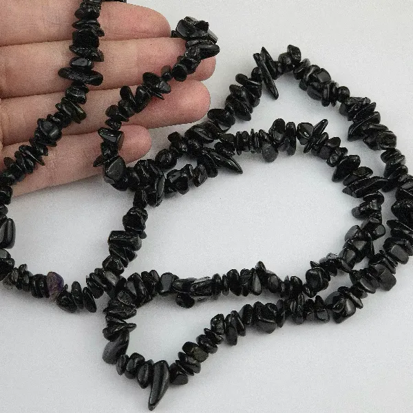 E_5-8M 101 Collar escalla 5-8mm de Turmalina Negra - Imagen 1
