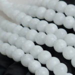 Tira 6mm de Jade blanco craquelado - Imagen 2