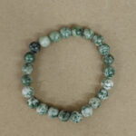 Pulsera 8mm Ágata musgo mate