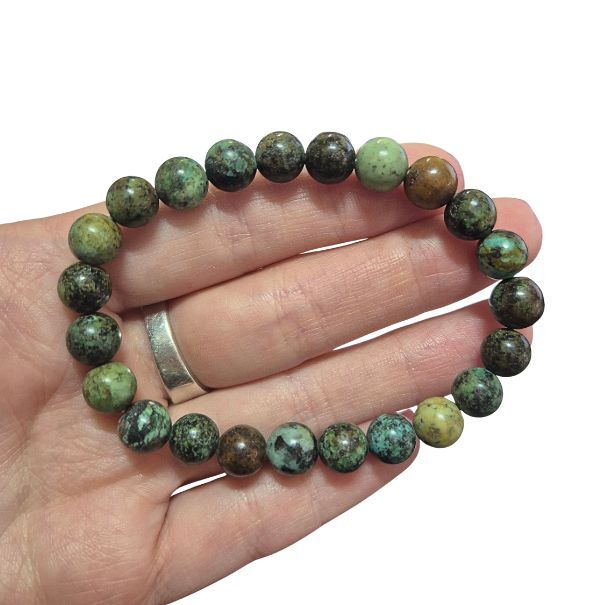 Principal Pulsera 8mm de Turquesa Africana - Imagen 1