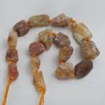 Pieza de piedra perforada en bruto de Cornalina - Imagen 2